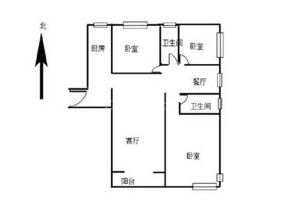 名门城(高层) 3室 2厅 160平米