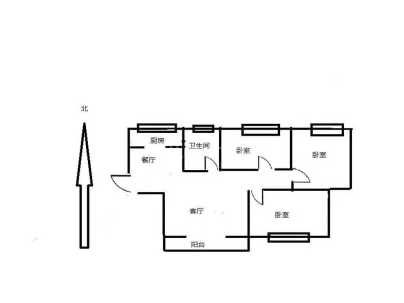 信华城一期(高层) 3室 2厅 113平米