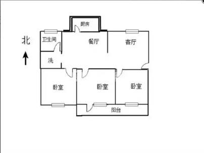 中银鑫苑 3室 2厅 103平米