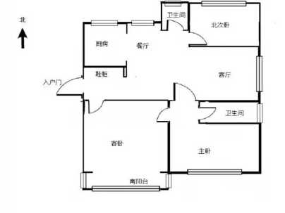 信华城一期(高层) 3室 2厅 134平米