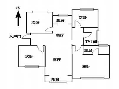 信华城三期(洋房) 4室 2厅 140平米