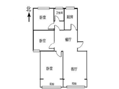 中州花园 3室 2厅 98平米