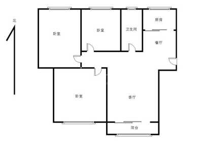 信华城一期(高层) 3室 2厅 113平米