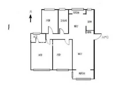 信华城一期(小高层) 3室 2厅 136.6平米