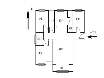 兆隆金盾国际(珠江路) 3室 2厅 134.19平米