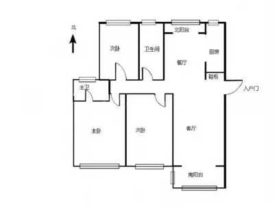 信华城一期(小高层) 3室 2厅 140平米