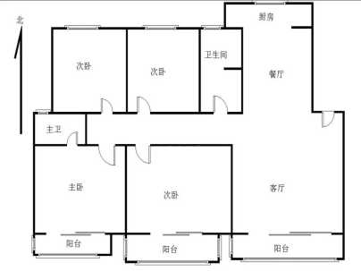 建业桂园(步梯) 4室 2厅 169平米