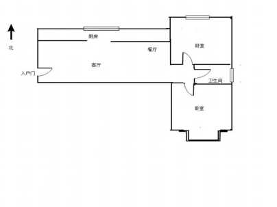 应天翡翠公馆 2室 2厅 90平米