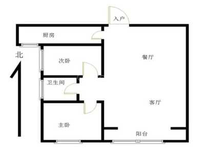 应天翡翠公馆 2室 2厅 88平米
