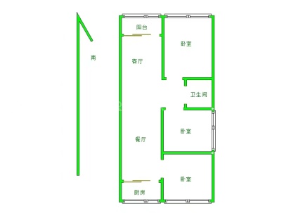 金地绿洲 3室 2厅 108平米