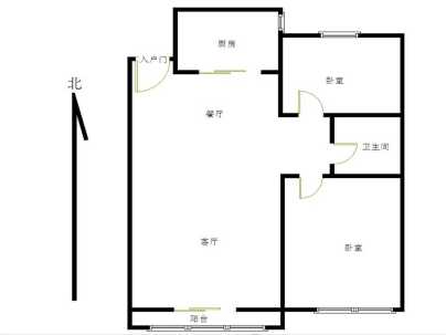 绿城诚园(二期) 2室 2厅 85.82平米