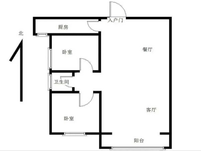 应天翡翠公馆 2室 2厅 89.81平米