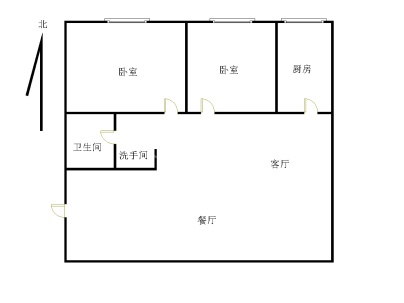 铂悦公寓 2室 2厅 72平米