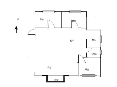 长江花园 3室 2厅 107平米