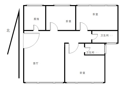 田林新苑 3室 2厅 120平米