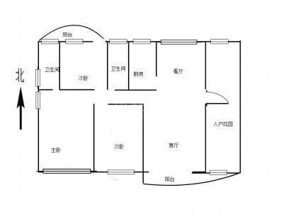 蝴蝶谷 3室 2厅 183平米