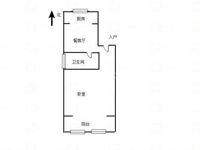 珠江新苑 1室 1厅 59平米