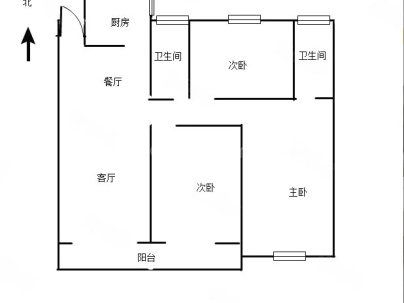 建业公园里(小高层) 3室 2厅 115.2平米
