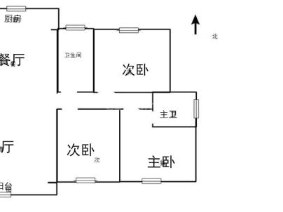 怡佳百合(步梯) 3室 2厅 127平米