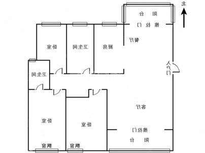 建业公园里(高层) 3室 2厅 132平米