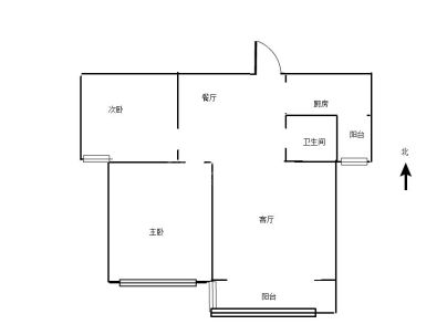 建业壹号城邦(六期) 2室 2厅 88.21平米