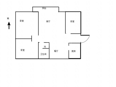 恒大缤纷城(高层) 3室 2厅 104平米