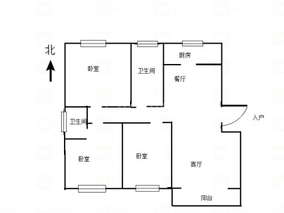 水木清华 3室 2厅 134平米