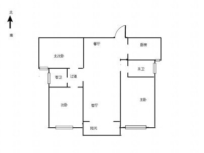 名门城(高层) 3室 2厅 119平米
