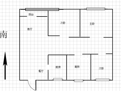 蝶翠园 3室 2厅 100平米