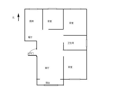 盈源小区 3室 2厅 116平米