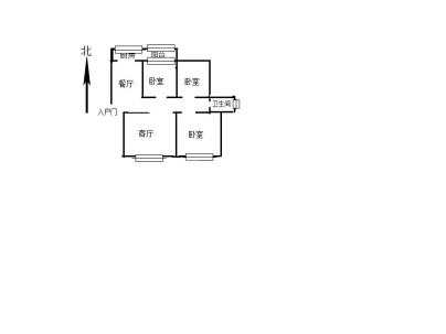 应天国际广场(住宅) 3室 2厅 129平米