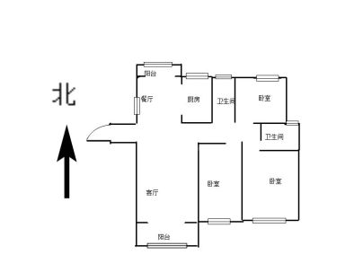 名门城(高层) 3室 2厅 126平米