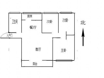 广电尚城花园 3室 2厅 126.5平米