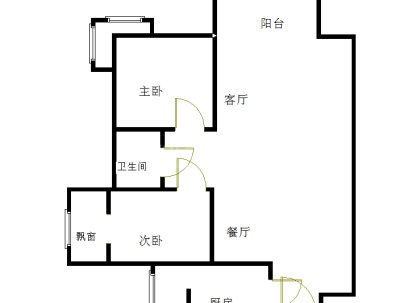 锦江四季洋房 2室 2厅 108平米