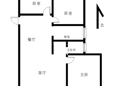 信华城三期(高层) 3室 2厅 116平米