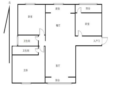南湖公馆(高层) 3室 2厅 130平米