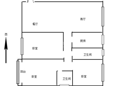 天成家园 3室 2厅 123.5平米