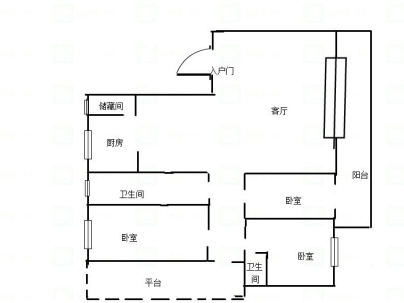 建业桂园(步梯) 3室 2厅 146平米