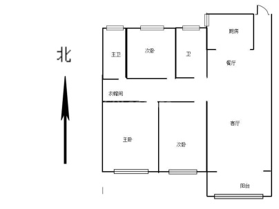 中梁荣华城(一期高层) 3室 2厅 118平米