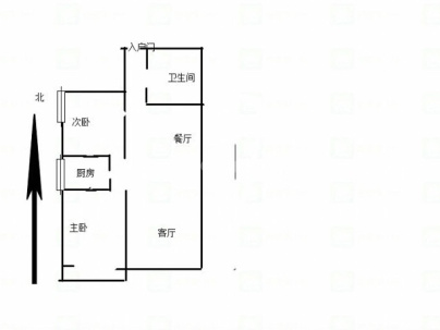 帝景北苑(电梯) 2室 2厅 77平米