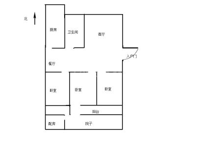 棉麻公司家属院(民主路) 3室 2厅 100平米