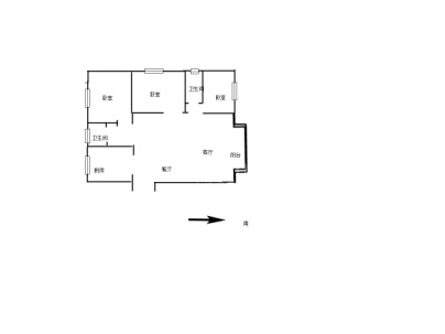 神火观湖郡(高层) 3室 2厅 127.69平米