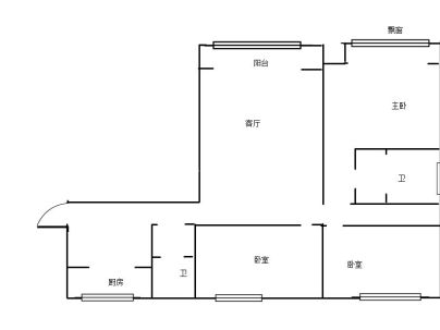 神火铭锦天下(高层) 3室 2厅 117平米