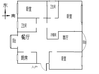 华远翡翠城 3室 2厅 144平米