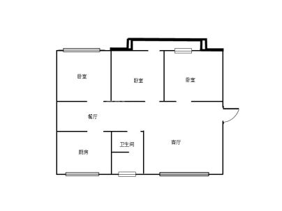 二建家属院(平原路) 3室 2厅 107平米
