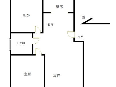 中州花园 2室 2厅 90平米