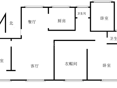 中梁荣华城(一期高层) 4室 2厅 162平米