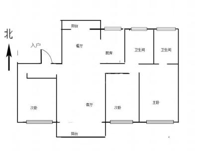 和顺沁园春(小高层) 3室 2厅 135平米