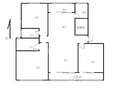 建业香槟圣园(二期) 3室 2厅 133平米