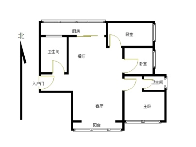 名门城(高层) 3室 2厅 130平米